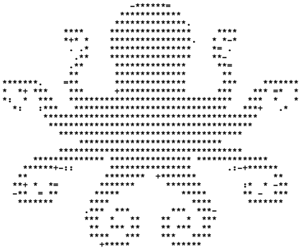 Octavius, drawn in ASCII characters